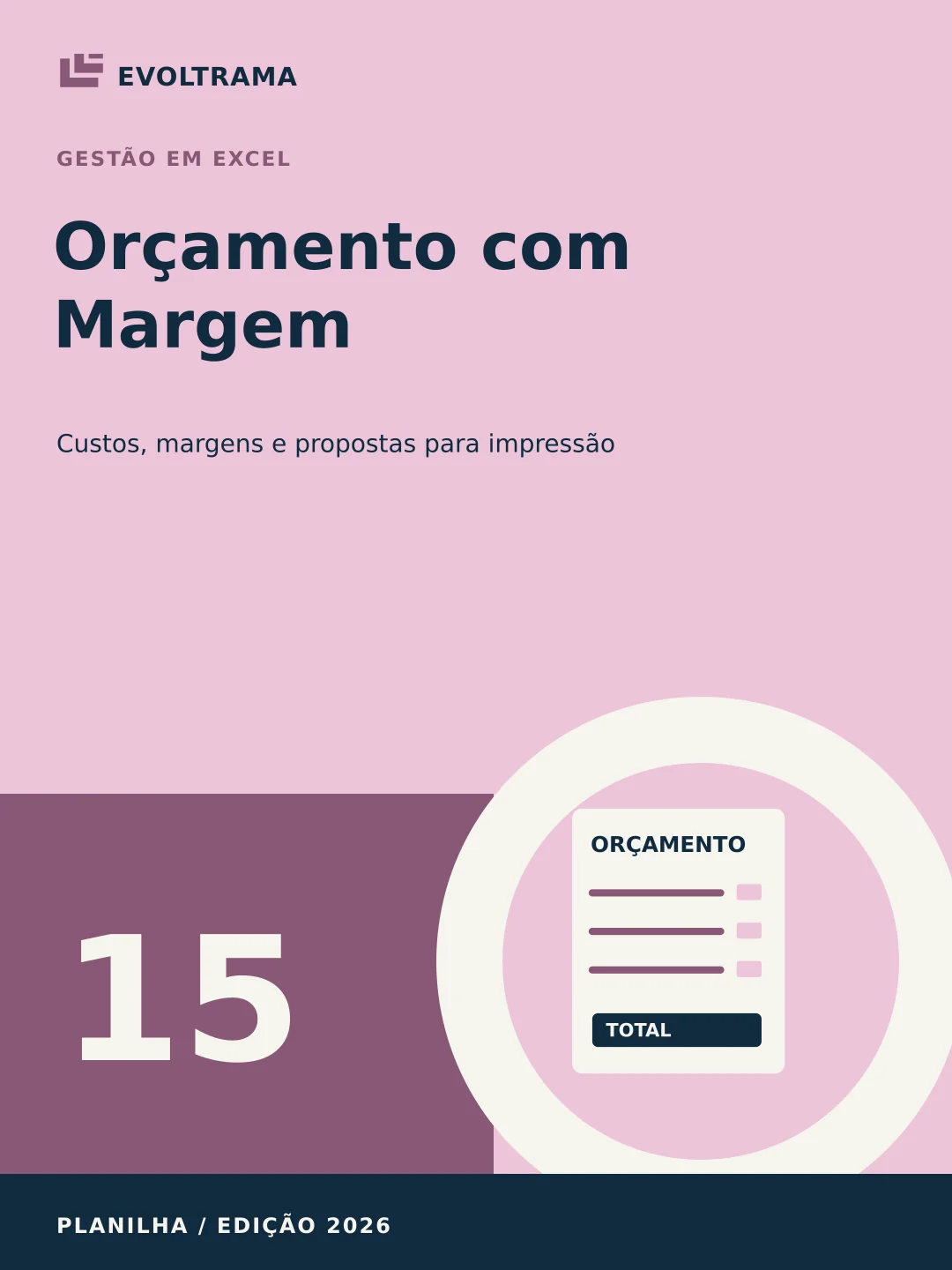 Capa de Orçamento com Margem