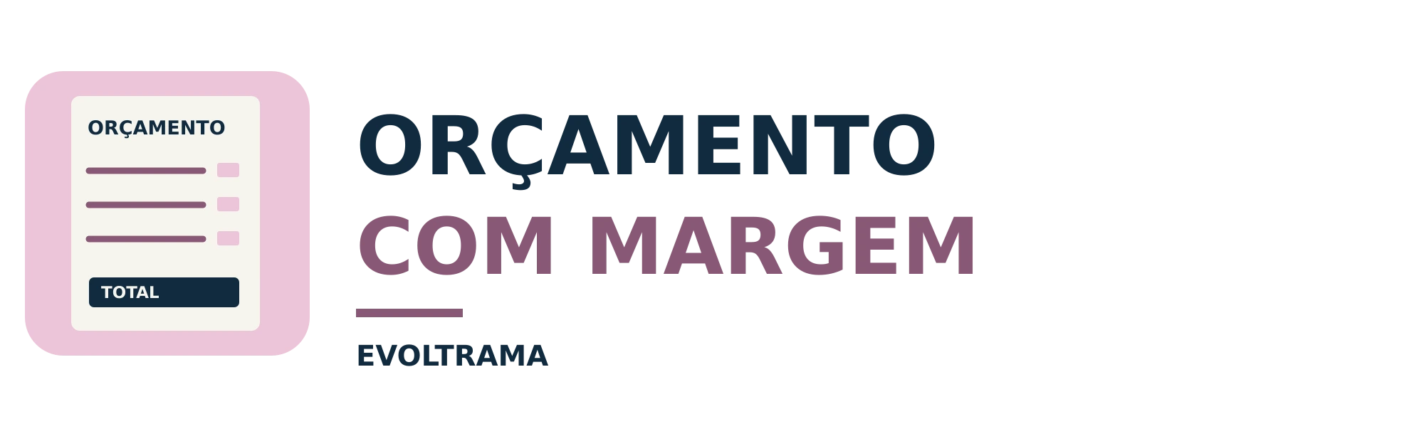 Logotipo de Orçamento com Margem